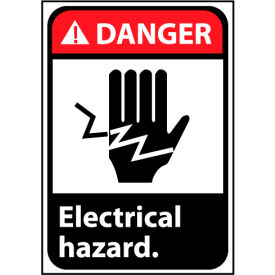 Danger Sign 10x7 Rigid Plastic - Electrical Hazard DGA8R