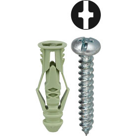 L.H.Dottie® Triple Grip Anchor Kit w/ Combo Pan Head Screw #12 Tuff Pack 101 Pieces TG12KTP