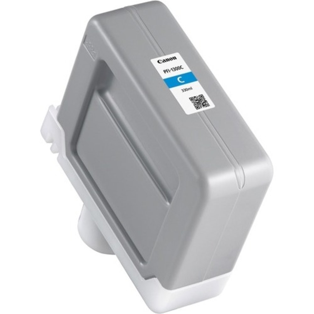 Canon PFI-1300 C - 330 ml - cyan - original - ink tank - for imagePROGRAF PRO-2000, PRO-2100, PRO-4000, PRO-4100, PRO-6000, PRO-6100 MPN:0812C001