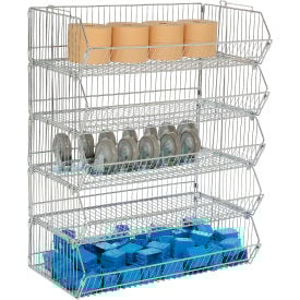GoVets™ Modular Wire Stacking Bin Basket Rack 36