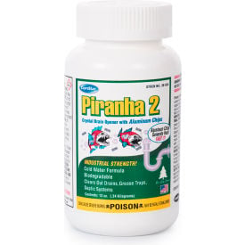 ComStar® 1 lb. Piranha 2 Crystal Non-Acid Cold Water Drain Opener Flakes with Aluminum Chips 30-604*