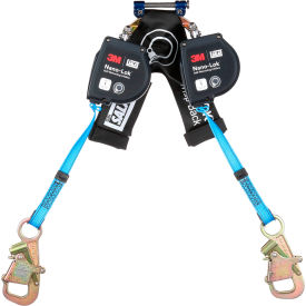 3M™ DBI-SALA Nano-Lok Twin-Leg Self-Retracting Lifeline Web & Tie-Back Steel Snap Hook 8'L 7012818584
