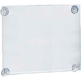 Global Approved 106612 Acrylic Sign Holder W/ Suction Cups 11