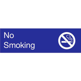 Engraved Sign - No Smoking - Blue EN15BL