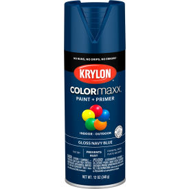 Krylon® Colormaxx™ Paint & Primer 12 oz. Gloss Navy Blue K05529007 - Pkg Qty 6