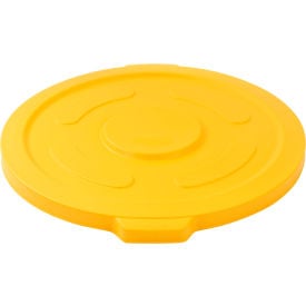 GoVets™ Plastic Trash Can Lid - 55 Gallon Yellow 465YL240