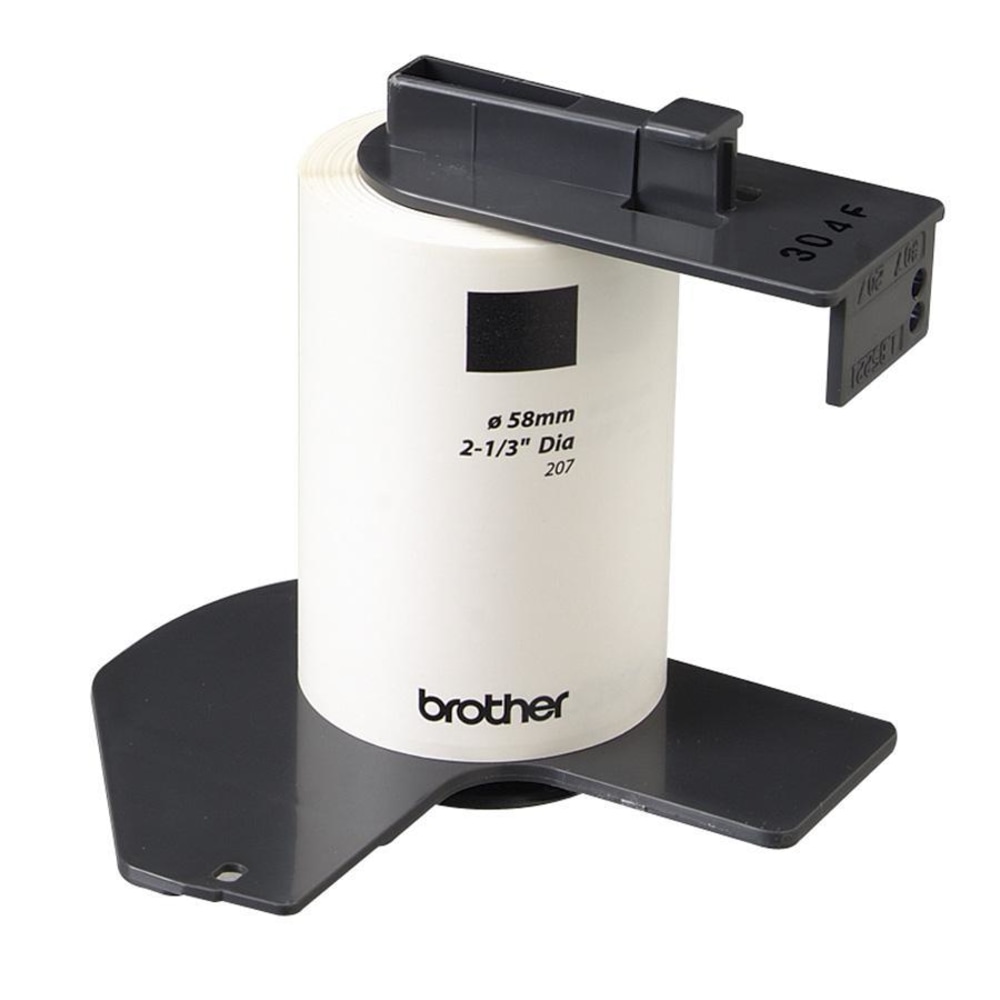 Brother DK1207 CD/DVD Film Labels, 2 1/3in x 2 1/3in, White, Pack Of 100 MPN:DK1207