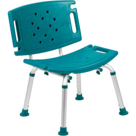 Flash Furniture Hercules Series Adjustable Height Bath Chair with Extra Large Back Teal HY3501L-TL-GGDC-