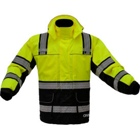 GSS Safety 8505 3-In-1 Waterproof Parka Class 3 Lime/Black LG 8505-LG