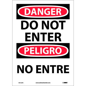 Bilingual Vinyl Sign - Danger Do Not Enter ESD104PB