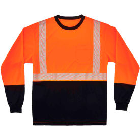 Ergodyne® GloWear 8281BK Hi-Vis Performance Long Sleeve T-Shirt Class 2 Long-XL Orange 22915