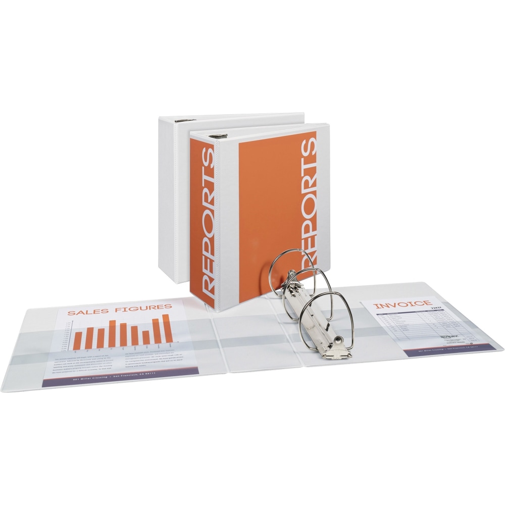 Avery Durable View Binders- 4in Ring, 8 1/2in x 11in, White, Pack Of 3 MPN:09801BD