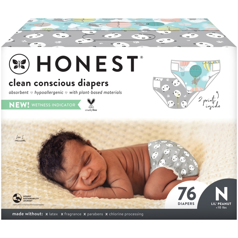 The Honest Company Clean Conscious Diapers, Size 0, Sage, Box Of 76 Diapers (Min Order Qty 2) MPN:H01TCB00AVNBR