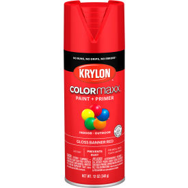 Krylon® Colormaxx™ Paint & Primer 12 oz. Gloss Banner Red K05503007 - Pkg Qty 6