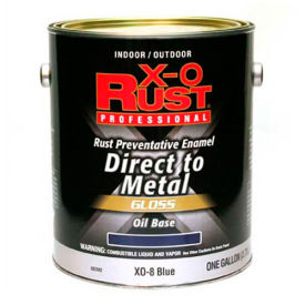 X-O Rust Oil Base DTM Enamel Gloss Finish Blue Gallon - 802082 802082