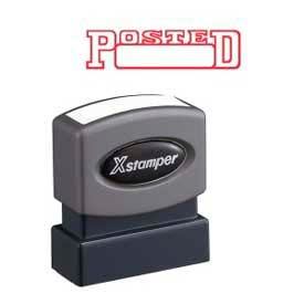 Xstamper® Pre-Inked Message Stamp POSTED Date 1-5/8