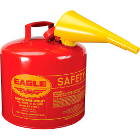 Eagle Type I Safety Can - 5 Gallon with Funnel - Red UI50FS