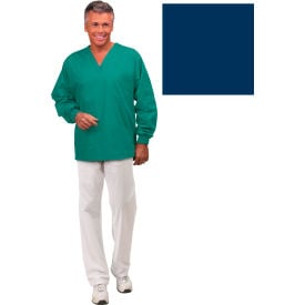Unisex Long Sleeve Scrub Shirt Non-Reversible Navy M 6689M