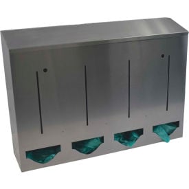 Omnimed® 307024 Stainless Steel Quadruple Bulk PPE Dispenser 24