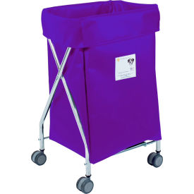 R&B Wire Wide Collapsible Hamper Steel Purple Vinyl Bag 655PURP
