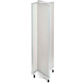 Global Approved 700461-WHT Pinwheel Pegboard Display W/Wheel Base 13.5