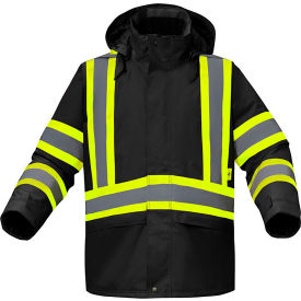 GSS FR Waterproof Flame Resistant Winter Quilted Jacket Class 1 Black XL FR6011-XL