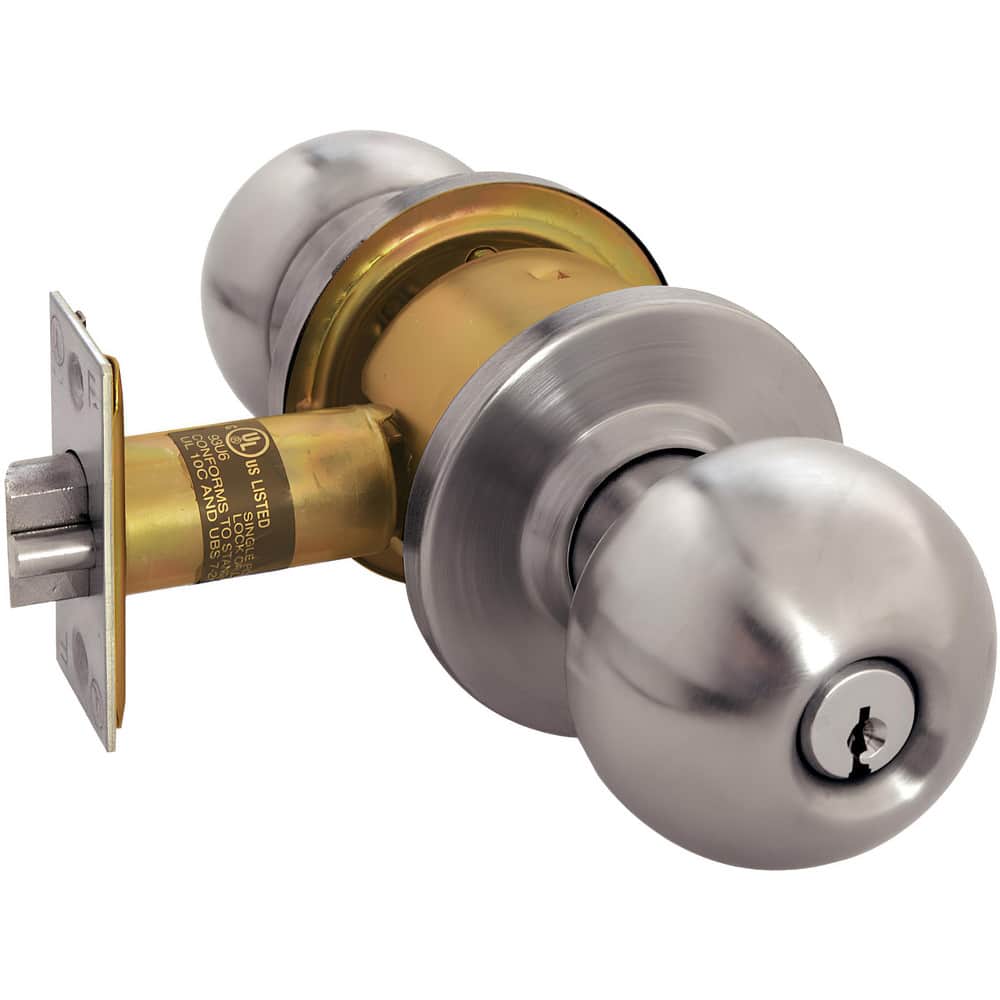 Knob Locksets; Type: Classroom ; Key Type: Keyed Different ; Material: Metal ; Finish/Coating: Satin Stainless Steel ; Compatible Door Thickness: 1-3/8