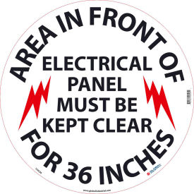 GoVets™ Floor Sign Walk On Area In Front Of Electrical Panel 17 Dia 236724
