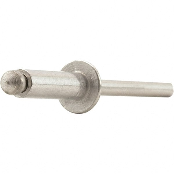 Open End Blind Rivet: Size 6, Dome Head, Aluminum Body, Aluminum Mandrel MPN:POPAD66ABS