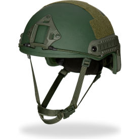 EDI-USA High-Cut Ballistic Helmet With Side Rails & Front Mount X-Large Green EXH-09708-GX