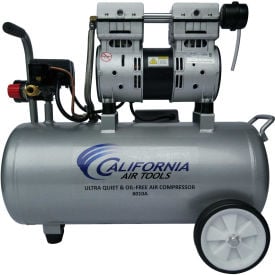 California Air Tools 8010A Ultra Quiet & Oil-Free 1.0 Hp 8.0 Gal. Aluminum Tank Air Compressor CAT-8010A