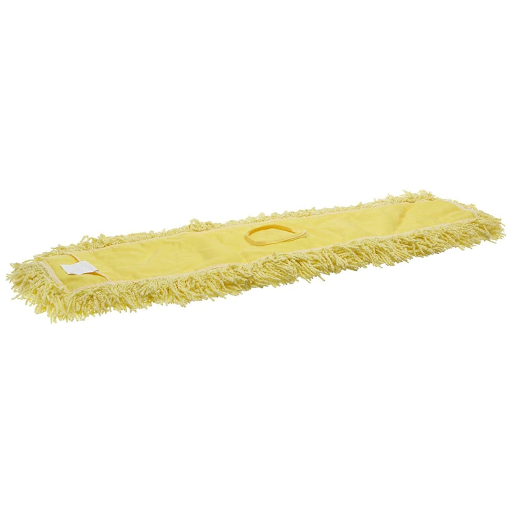 Rubbermaid Commercial Trapper Blend Dust Mop - 5in Width x 24in Length - Yarn, Cotton, Plastic - 1 Each MPN:J15300YEL