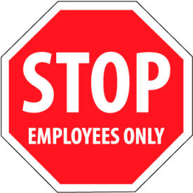 Security Stop Sign - Stop Employees Only SS5R