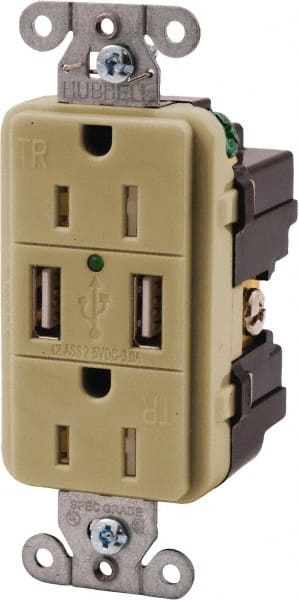 USB Receptacles; Number of USB Ports: 2 ; Usb Connection Style: Standard ; Number of Receptacles: 2 ; Number Of Usb Ports: 2 ; Number Of Receptacles: 2 ; Charging Power: 5A MPN:USB15A5I