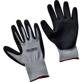 GoVets™ Ultra-Grip Foam Nitrile Coated Gloves Gray/Black Small 1 Pair 345S708 - Pkg Qty 12