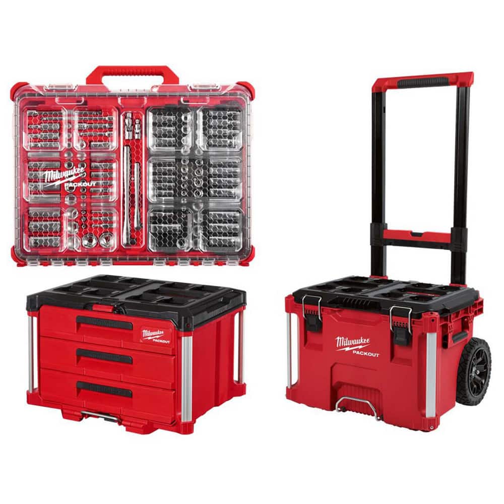 Ratchet & Socket Set Socket Set: 106 Pc, 1/4 to 1