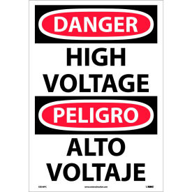 NMC™ Bilingual Vinyl Sign Danger High Voltage 14