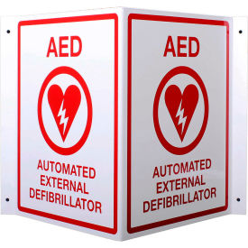 First Voice™ AED 3D V-Shaped Projecting Wall Sign Metal 150**