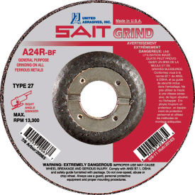 United Abrasives - Sait 20063 Depressed Center Wheel T27 4-1/2
