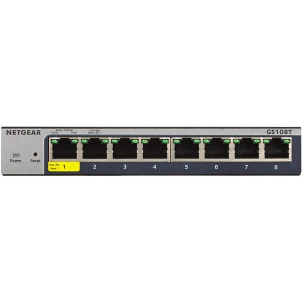 Netgear 8-Port Gigabit Smart Managed Pro Switch, GS108T-300NAS MPN:GS108T-300NAS