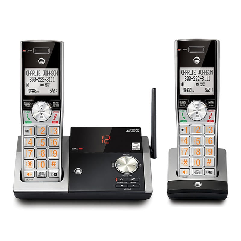 AT&T CL82215 2 Handset Expandable Cordless Phone System with Digital Answering System MPN:80-9867-00