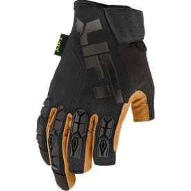Lift Safety Framed Fingerless Work Glove Brown/Black M 1 Pair GFD-17KBRM GFD-17KBRM
