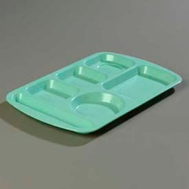 Carlisle 586500 - Left-Hand Handled Economy Melamine 6-Compartment Tray Variegated 586500 - Pkg Qty 12