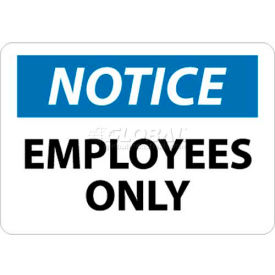 NMC N215RB OSHA Sign Notice Employees Only 10