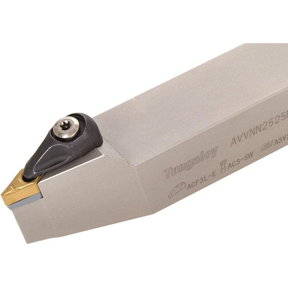 Indexable Turning Toolholders, Toolholder Style: AVVN , Hand of Holder: Neutral , Lead Angle: 72.500 , Insert Compatibility: VN..2.33.  MPN:6751006