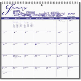 AT-A-GLANCE Illustrator's Edition Wall Calendar Victorian Artwork 12-Month (Jan to Dec) 2026 G100017