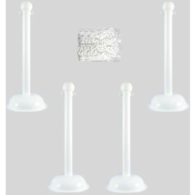Mr. Chain® Heavy Duty Plastic Stanchion Kit with 2