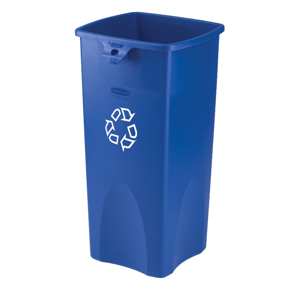 Rubbermaid Square Recycling Container, Blue/White MPN:FG356973 BLUE