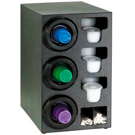 Dispense-Rite® Upright Left 3 Cup Dispenser w/Lid & Straw Organizer STL-C-3LBT
