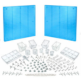 Global Approved 900988-BLU Pegboard Organizer Kit Blue 48